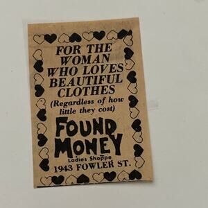 Found Money Ladies Shoppe Beautiful Clothes 1981 Ft. Myers Ad SAI5-S31